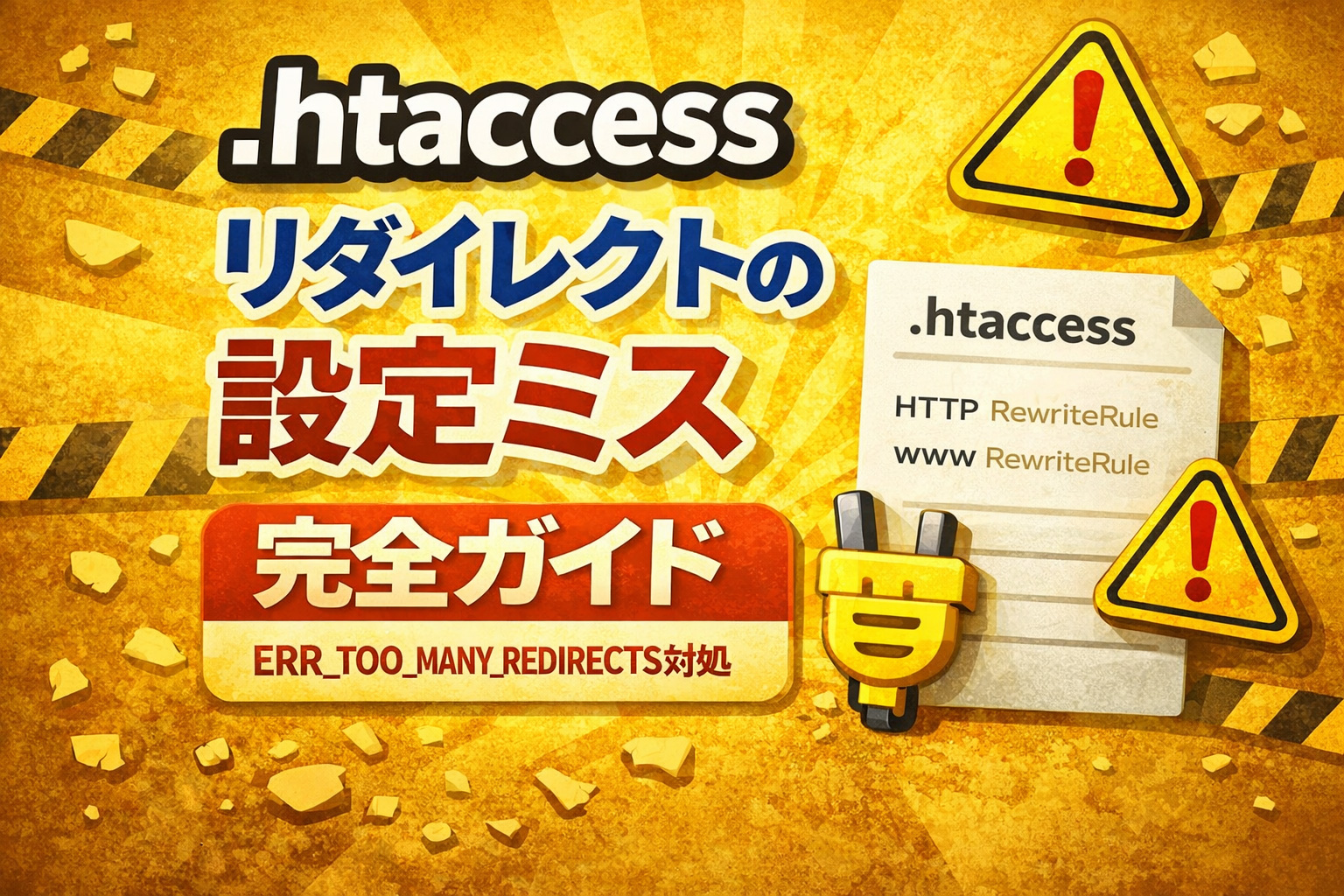 .htaccessのリダイレクト設定ミスの直し方